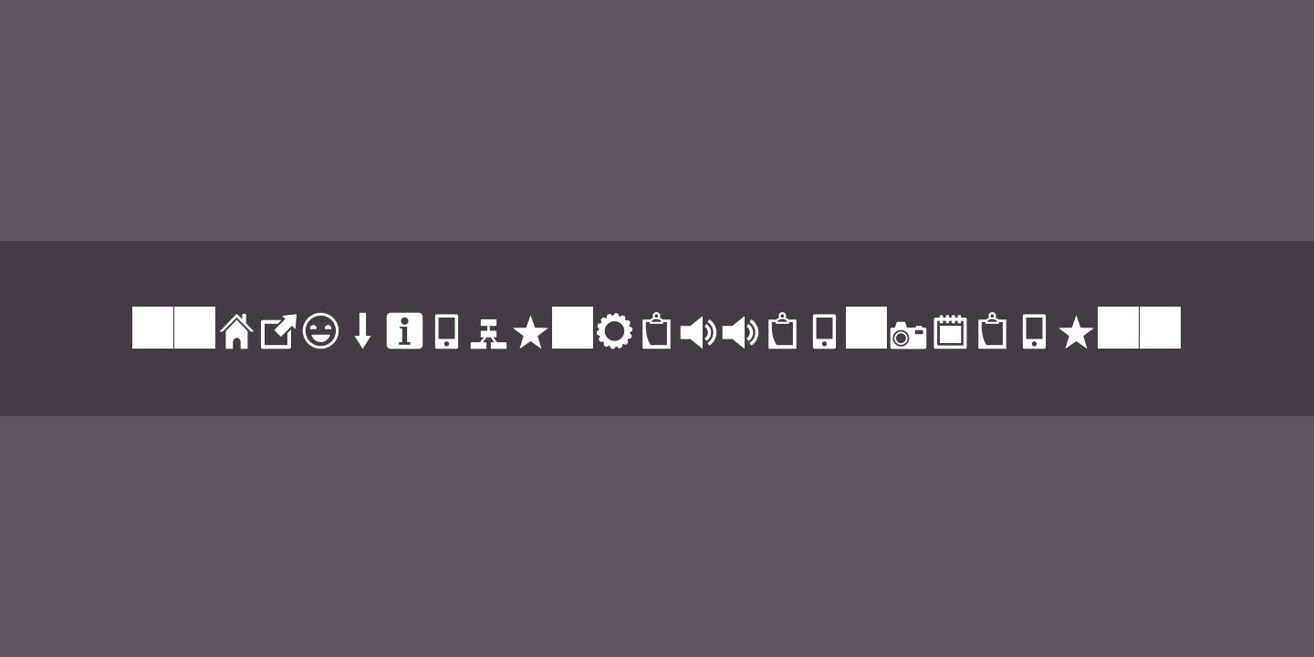 Heydings Common Icons Regular Font preview
